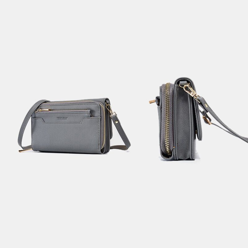 Kvinner Pu 6.3 Tommers Telefon Solid Crossbody Vesker Telefonveske Lommebok