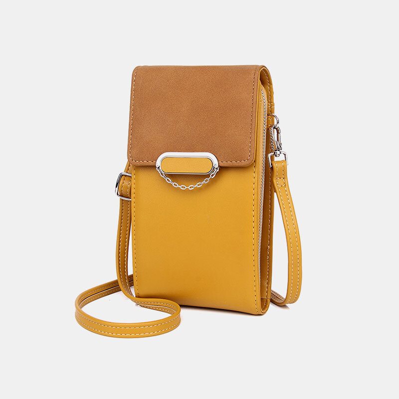 Kvinner Pu Leather Multi-bære Mote Casual Telefonveske Cross Body Bag