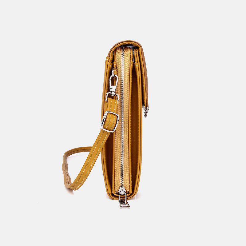 Kvinner Pu Leather Multi-bære Mote Casual Telefonveske Cross Body Bag