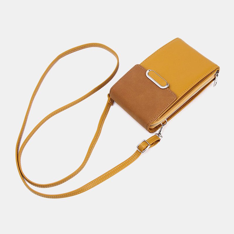 Kvinner Pu Leather Multi-bære Mote Casual Telefonveske Cross Body Bag