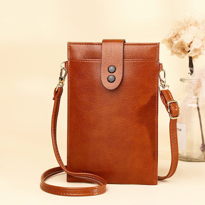 Kvinner Pu Leather Retro 6.3 Tommers Telefonveske Mini Multikortspor Crossbody-vesker Skulderveske