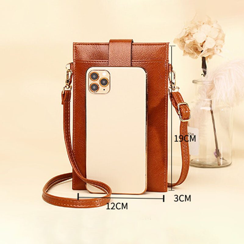 Kvinner Pu Leather Retro 6.3 Tommers Telefonveske Mini Multikortspor Crossbody-vesker Skulderveske