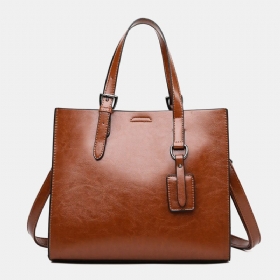 Kvinner Retro Crossbody Vesker Med Stor Kapasitet Håndveske Satchel Bag