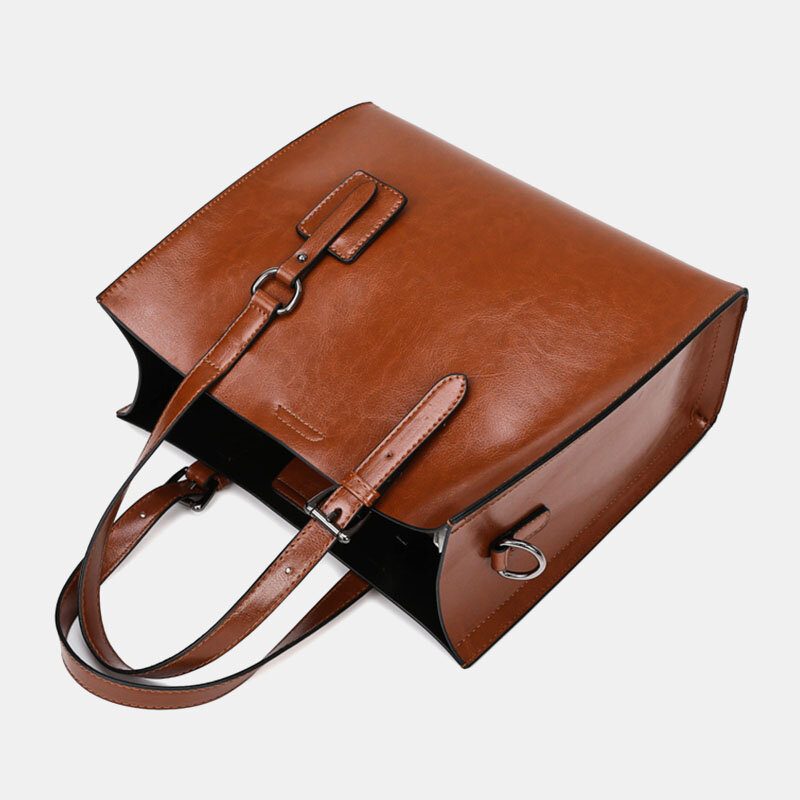 Kvinner Retro Crossbody Vesker Med Stor Kapasitet Håndveske Satchel Bag