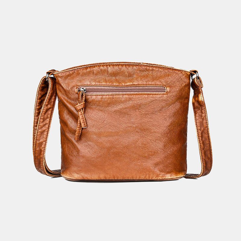 Kvinner Solid Multi-pocket Middelaldrende Crossbody Vesker Skulderveske