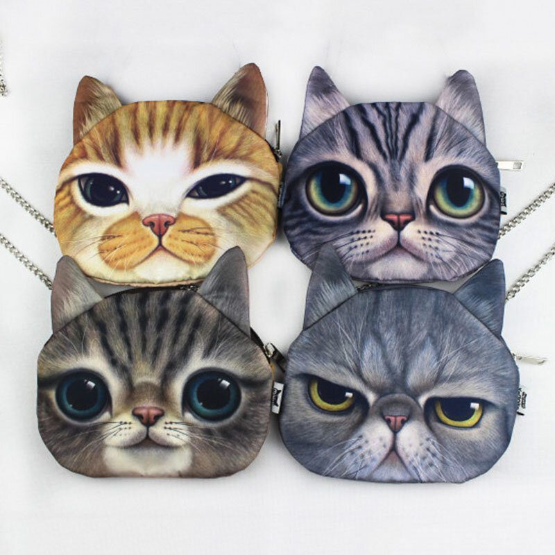 Kvinner Tegneserie 3d Cat Head Personlighet Søt Skulderveske Crossbody Bag