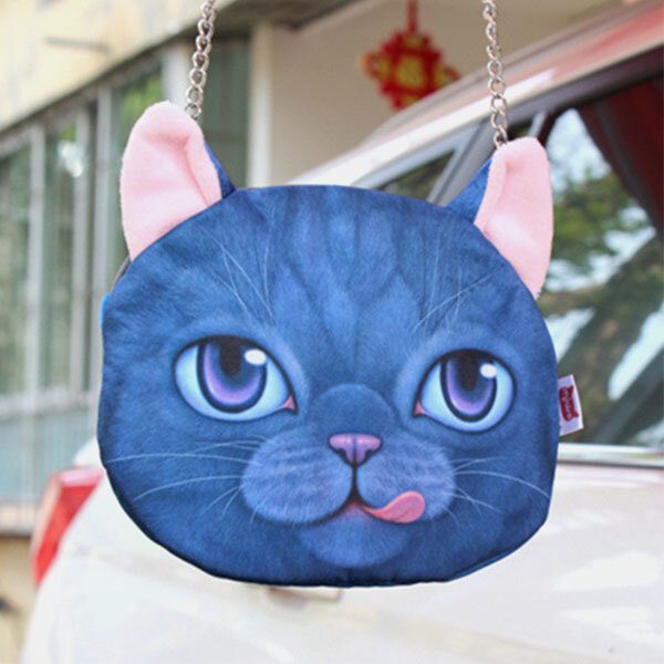 Kvinner Tegneserie 3d Cat Head Personlighet Søt Skulderveske Crossbody Bag