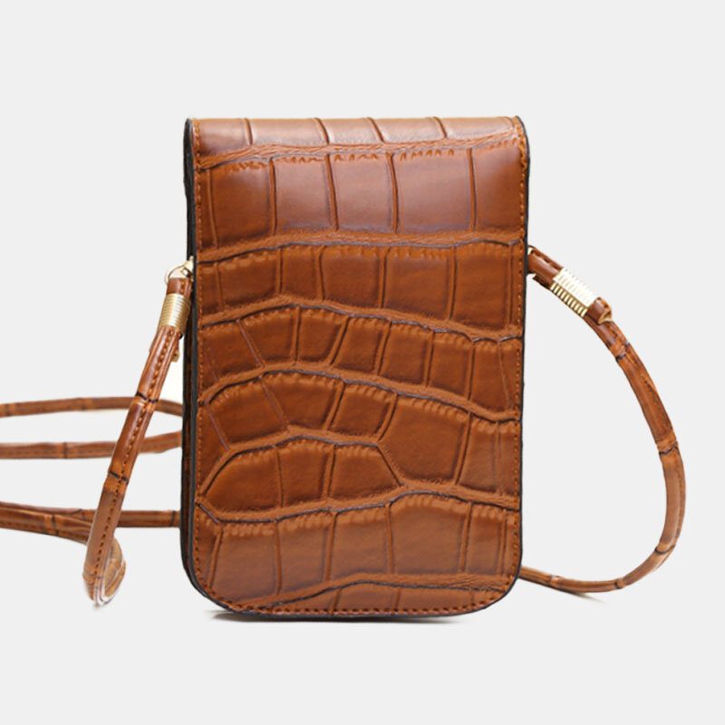 Kvinner Vintage Alligator 6.3 Tommers Telefonveske Crossbody-veske