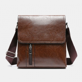 Men Pu Leather Anti-tyveri Skulder Retro 6.3 Tommers Telefonveske Med Stor Kapasitet Crossbody-vesker