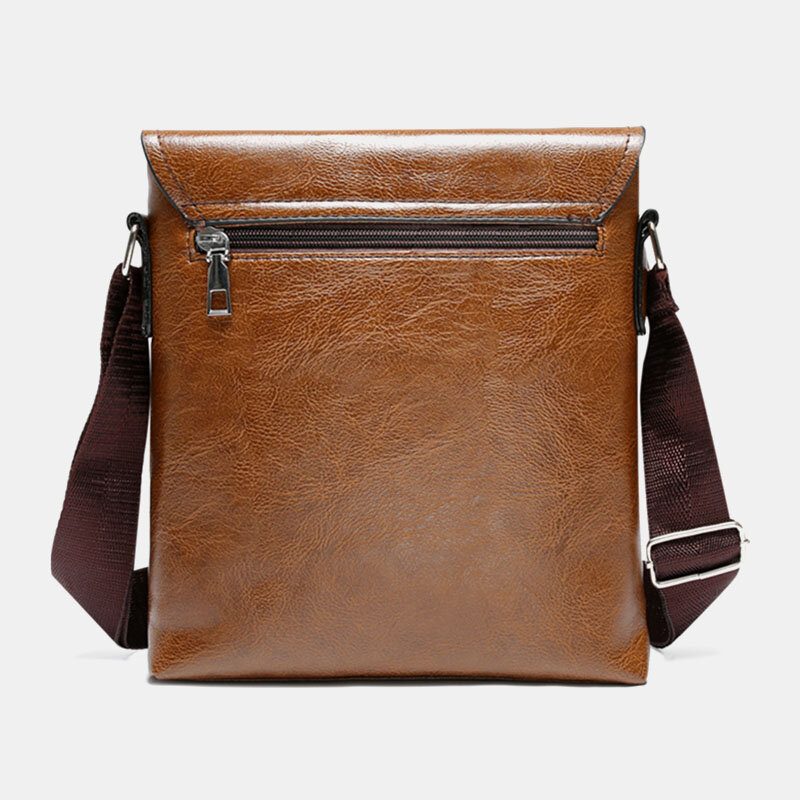 Men Pu Leather Anti-tyveri Skulder Retro 6.3 Tommers Telefonveske Med Stor Kapasitet Crossbody-vesker