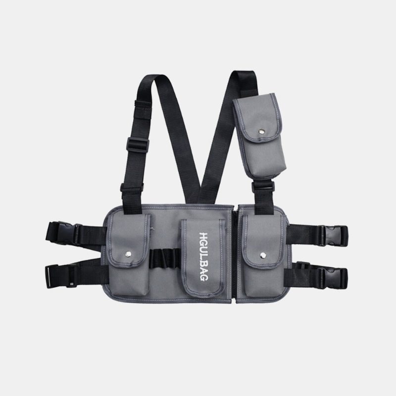 Menn Dame Hip-hop Brystveske Vest Veske Verktøyveske Tactical Bag