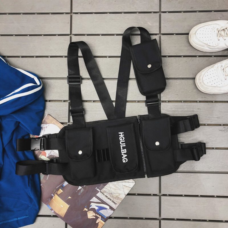 Menn Dame Hip-hop Brystveske Vest Veske Verktøyveske Tactical Bag