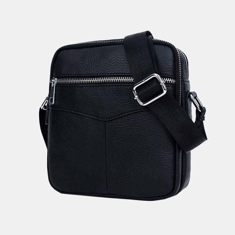 Menn Ekte Skinn Multifunksjon Vanntett Anti-tyveri Telefonveske Crossbody Vesker Skulderveske