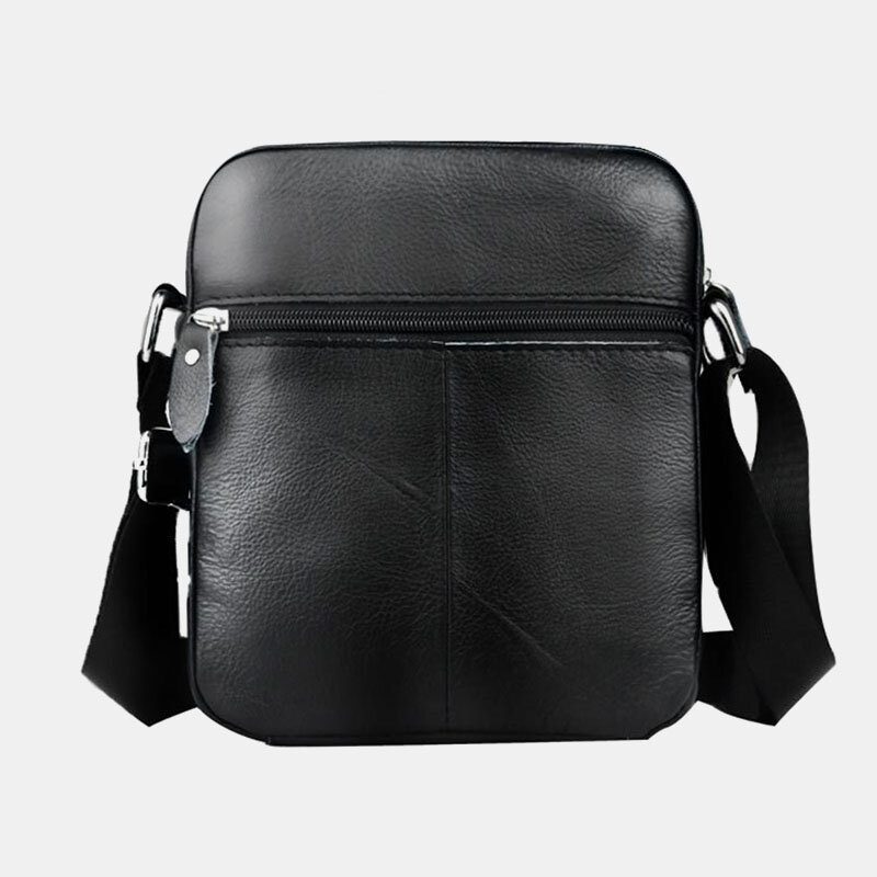 Menn Ekte Skinn Vanntett Multifunksjon Anti-tyveri Casual Crossbody Vesker Skulderveske