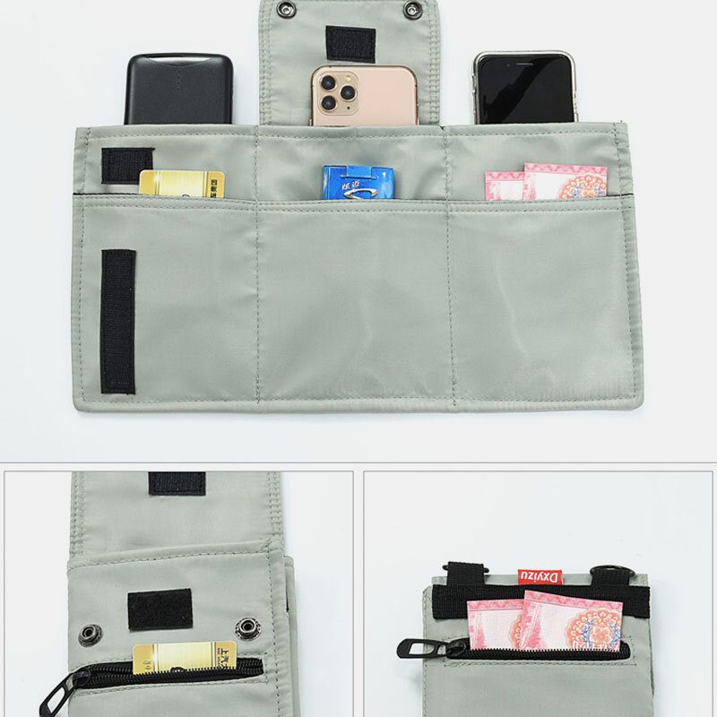 Menn Multi-bær Utvidbar Multifunksjon Vanntett Uformelt Telefonveske Crossbody Vesker Sling Bag