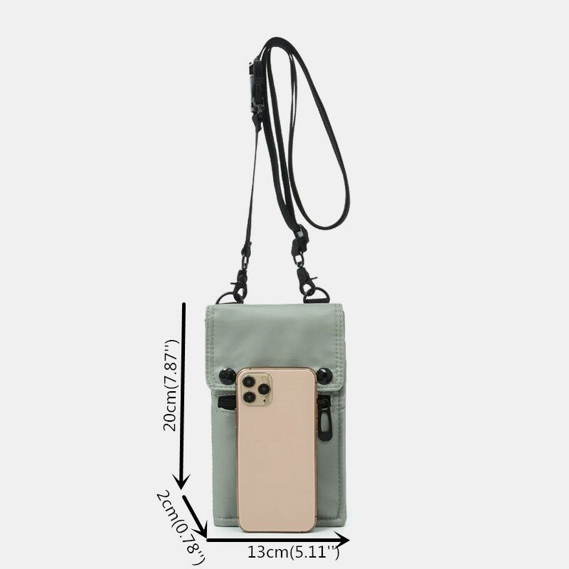 Menn Multi-bær Utvidbar Multifunksjon Vanntett Uformelt Telefonveske Crossbody Vesker Sling Bag