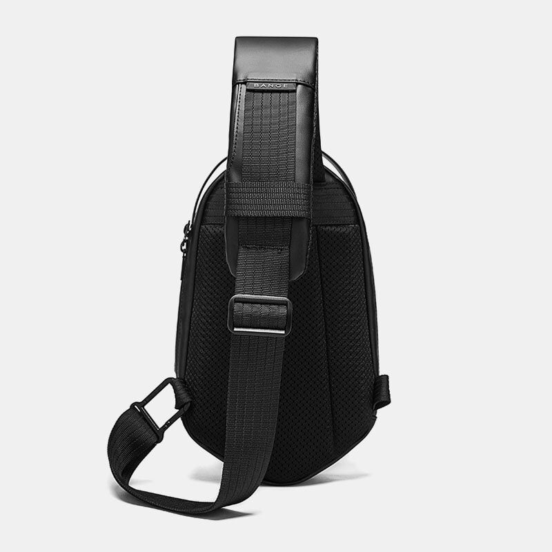 Menn Oxford Anti-tyveri Usb Lade Polyhedron Vanntett Utendørs Crossbody Vesker Bryst Vesker Sling Bag