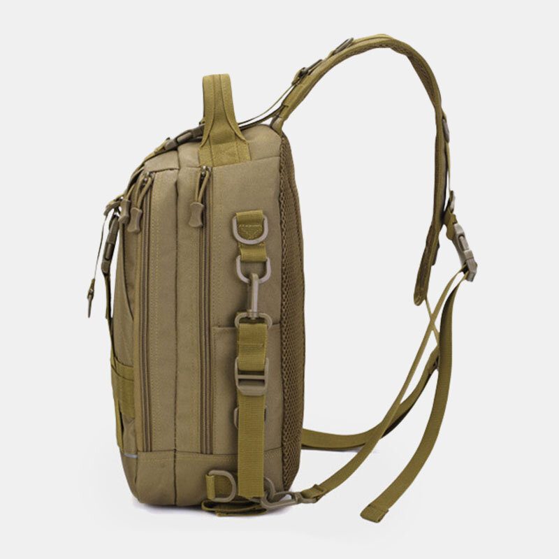 Menn Oxford Camo Multifunksjon Vanntett Utendørs Sport Ridning Taktisk Skulderveske Crossbody Vesker Brystveske