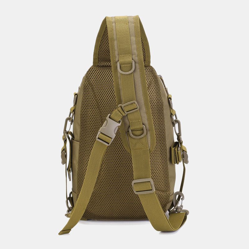 Menn Oxford Camo Multifunksjon Vanntett Utendørs Sport Ridning Taktisk Skulderveske Crossbody Vesker Brystveske