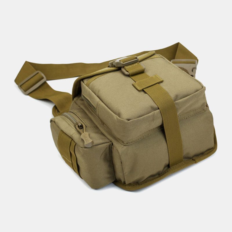 Menn Oxford Utendørs Riding Sport Camo Vanntett Crossbody-veske Med Stor Kapasitet Midjeveske Salveske