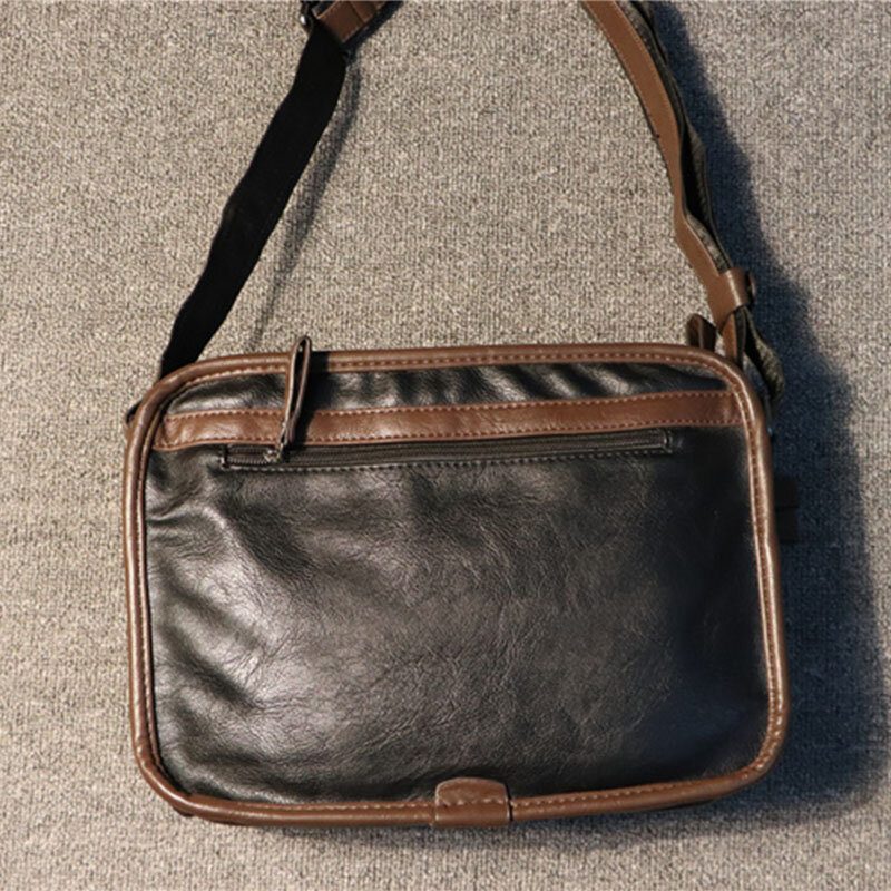 Menn Uformelt Mykt Skinnrygg Anti-tyveri Lomme Crossbody Vesker Messenger Skulderveske