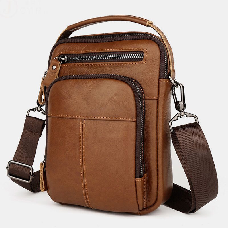 Retro 6.5-tommers Multilomme Herreveske Midjeveske Rygg Tyverisikringslommedesign Crossbody-vesker Belteveske