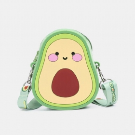 Søt Strawberry Avocado Rubber Crossbody Vesker For Kvinner