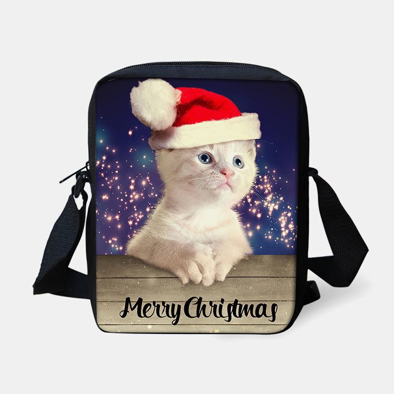 Unisex Barn Jul Søt Hund Katt Dyretryk Liten Crossbody Vesker Håndveske