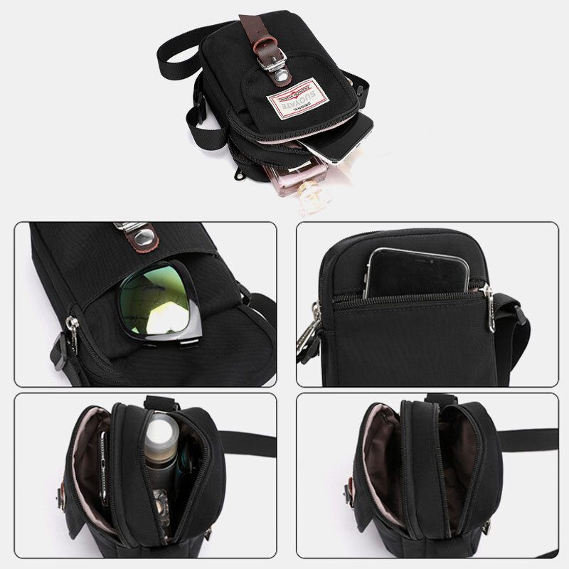 Unisex Nylon Mini Easy Carry Casual Skulderveske Cross Body Bag