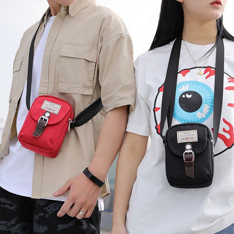 Unisex Nylon Mini Easy Carry Casual Skulderveske Cross Body Bag