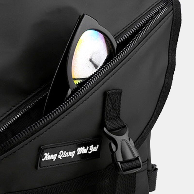 Unisex Stor Kapasitet Rygg Anti-tyveri Lomme Crossbody Vesker Minimalistisk Spenne Nylon Messenger Vesker Skulderveske