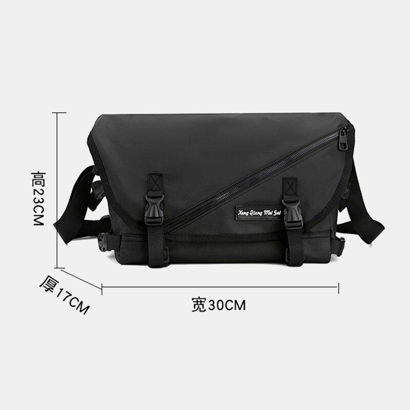 Unisex Stor Kapasitet Rygg Anti-tyveri Lomme Crossbody Vesker Minimalistisk Spenne Nylon Messenger Vesker Skulderveske