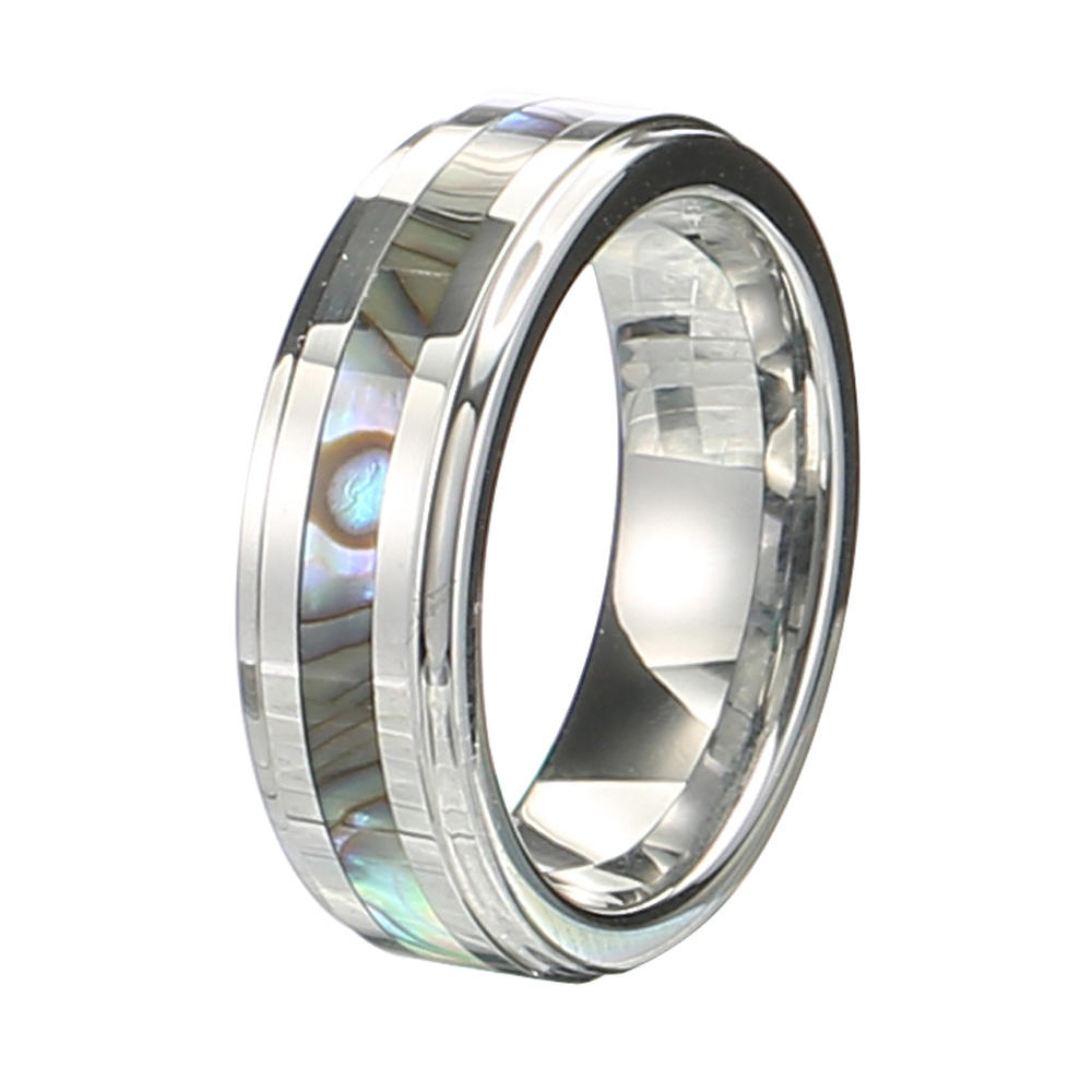 Klassisk 6mm Tungsten Carbide Ring Shell Tungsten Steel Fargefaste Anallergiske Ringer For Menn Kvinner