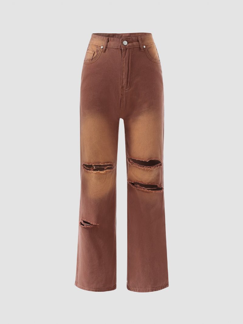 Ombre Ripped Pocket Cotton Jeans