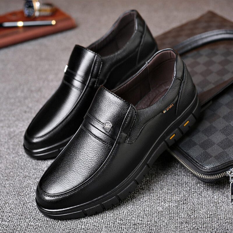 Herre Kuskinn Pustende Myk Såle Slip On Classic Casual Business Sko