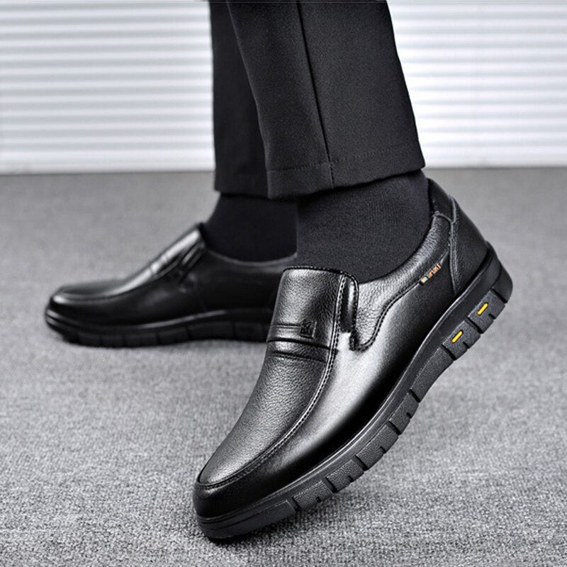 Herre Kuskinn Pustende Myk Såle Slip On Classic Casual Business Sko