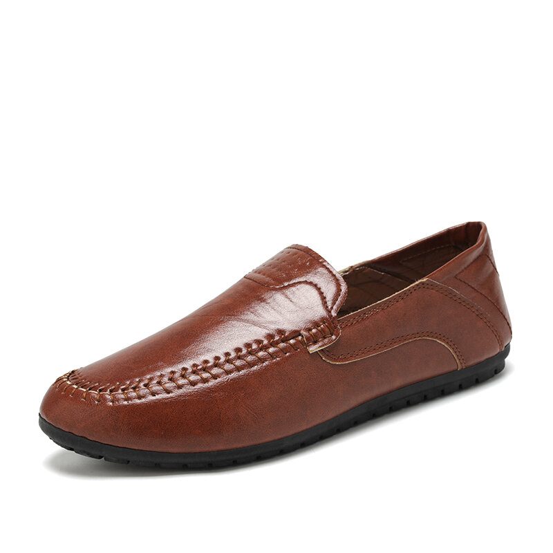 Herre Mikrofiber Pustende Myk Såle Komfortabel Brief Solid Casual Loafer Sko