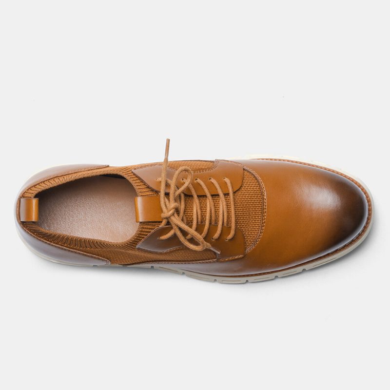 Herre Mikrofiber Pustende Stoff Skjøting Myk Såle Spiss-tå Business Casual Oxfords Sko