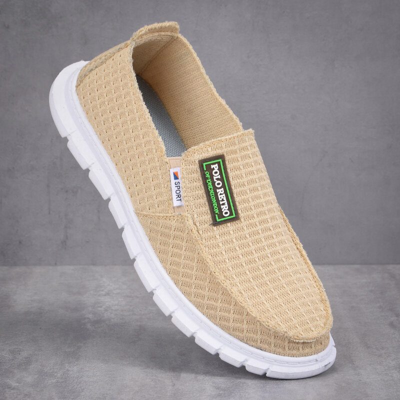 Herre Pustende Stoff Myk Bunn Lett Slip On Comfy Working Casual Loafers Sko