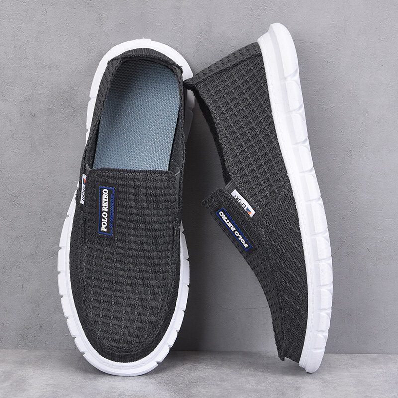 Herre Pustende Stoff Myk Bunn Lett Slip On Comfy Working Casual Loafers Sko