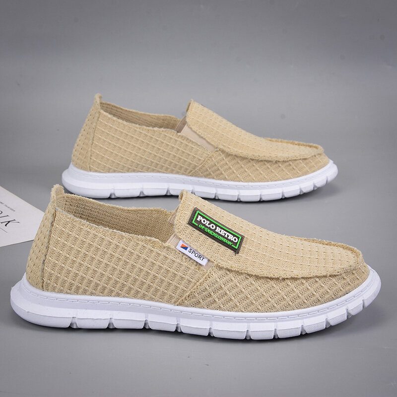 Herre Pustende Stoff Myk Bunn Lett Slip On Comfy Working Casual Loafers Sko