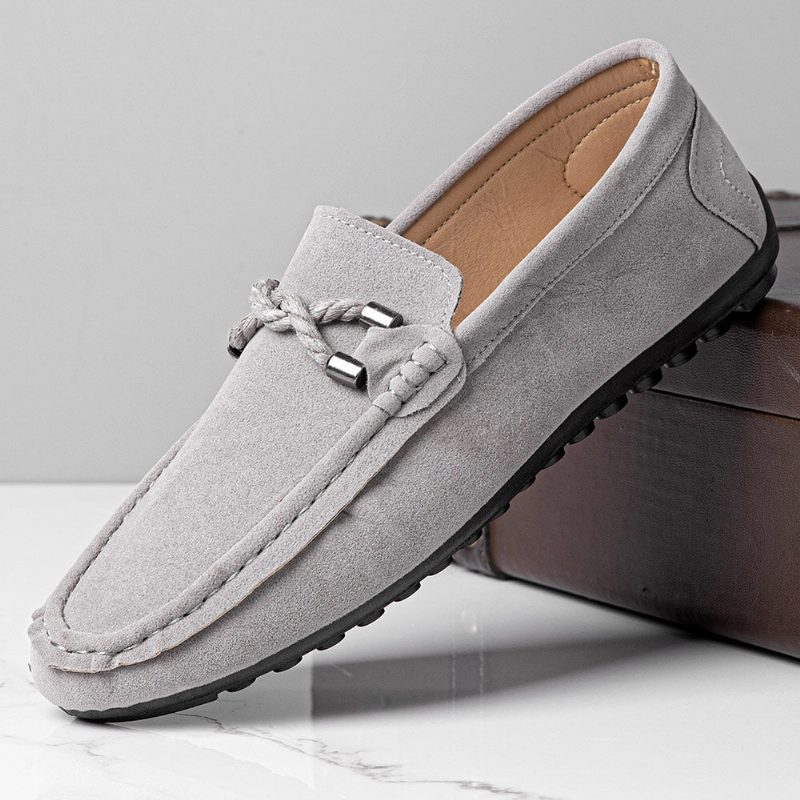 Herre Soft Soled Driving Canvas Slip On Casual Loafers Sko