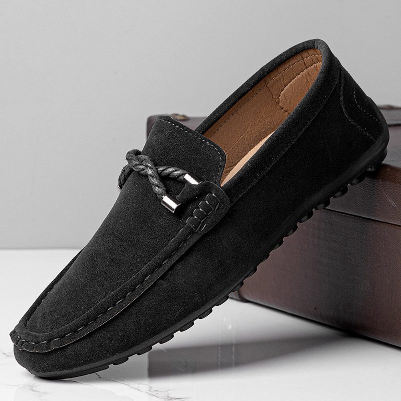 Herre Soft Soled Driving Canvas Slip On Casual Loafers Sko