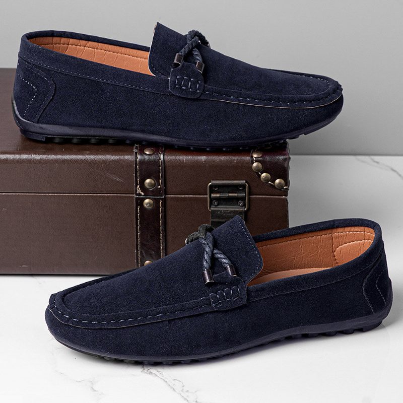 Herre Soft Soled Driving Canvas Slip On Casual Loafers Sko