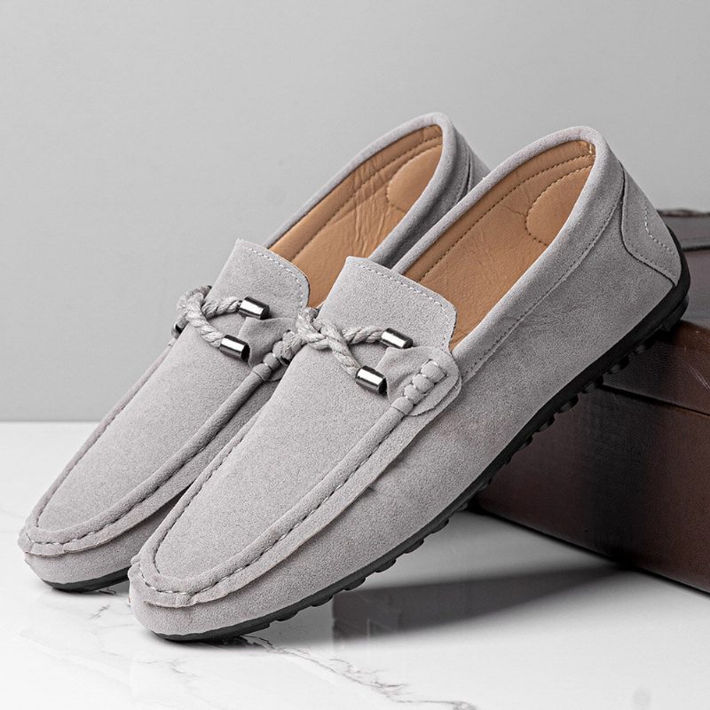 Herre Soft Soled Driving Canvas Slip On Casual Loafers Sko