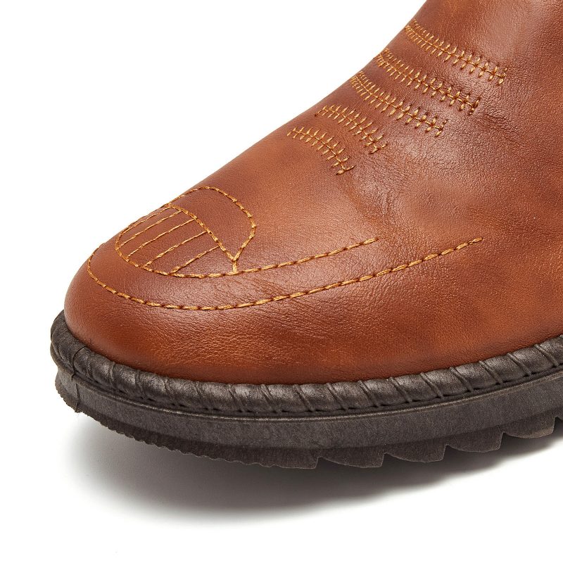 Herremotebrodert Behagelig Myk Såle Slip-on Uformelle Flate Loafers