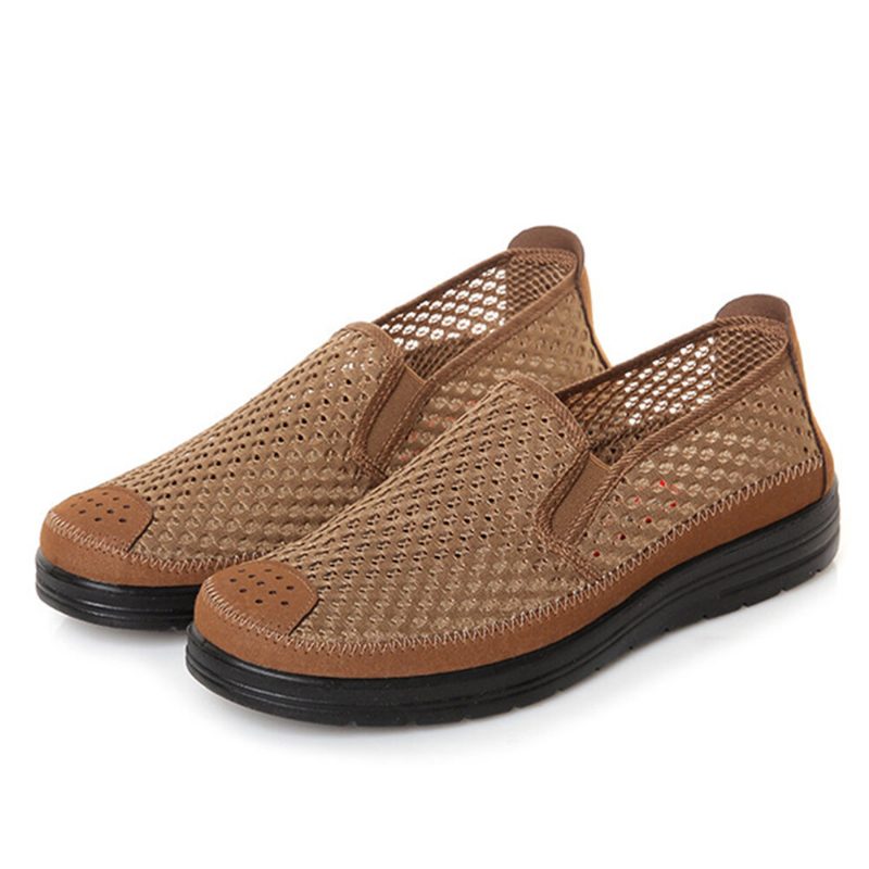 Menn Mesh Pustende Sklisikker Komfortabel Bunn Slip On Old Peking Casual Sko