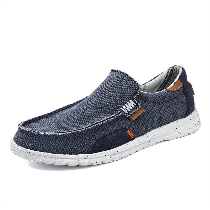 Menn Old Peking Stilig Slip On Rund Toe Casual Canvas Sko