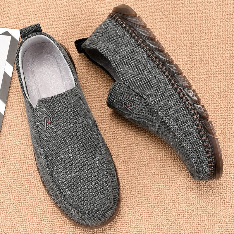 Menn Old Peking Style Klut Håndsøm Slip On Casual Sko