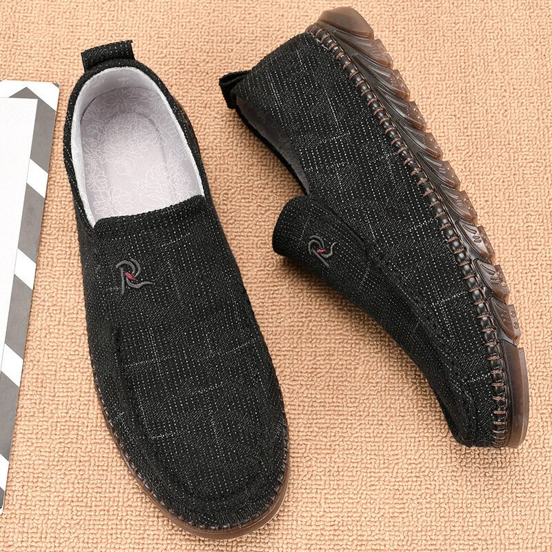 Menn Old Peking Style Klut Håndsøm Slip On Casual Sko